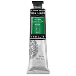 Sennelier Extra-Fine Artist Acryliques - Permanent Green Light, 60 ml tube