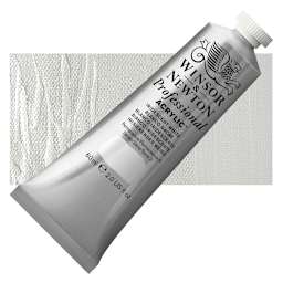Winsor & Newton Professional Acrylic Paint - Iridescent White, 60 ml tube and swatch
