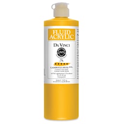 Da Vinci Fluid Acrylics - Gamboge Hue, 16 oz bottle