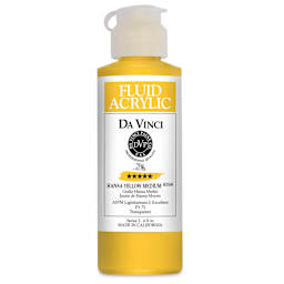 Da Vinci Fluid Acrylics - Hansa Yellow Medium, 4 oz bottle