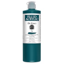 Da Vinci Fluid Acrylics - Phthalo Turquoise, 16 oz bottle