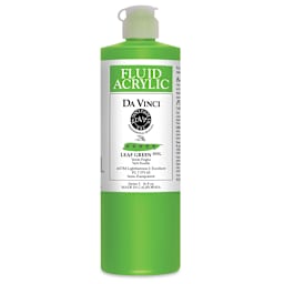 Da Vinci Fluid Acrylics - Leaf Green, 16 oz bottle