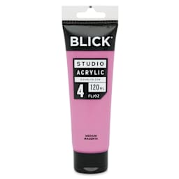 Blick Studio Acrylics - Medium Magenta, 4 oz tube