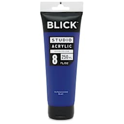 Blick Studio Acrylics - Ultramarine Blue, 8 oz tube