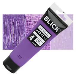 Blick Studio Acrylic Paint - Prism Violet, 4 oz tube and swatch