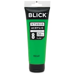 Blick Studio Acrylics - Green Light Permanent, 8 oz tube