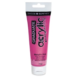 Daler-Rowney Graduate Acrylics - Metallic Pink, 120 ml tube