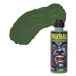 Chroma Mural Paint Marker - Camo, 4 oz Bottle and swatch