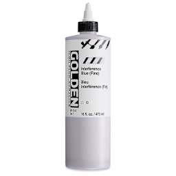 Golden High Flow Acrylics - Interference Blue (Fine), 16 oz bottle