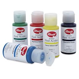 Utrecht Artists' Fluid Acrylic Paints, group of bottles