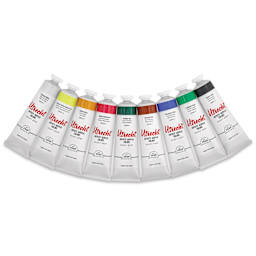 Utrecht Artists' Acrylic Paints - Set of 9, Landscape Colors, 59 ml, contents