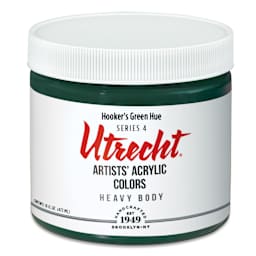 Utrecht Artists' Acrylic Paint - Hooker's Green Hue, Pint