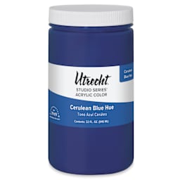 Utrecht Studio Series Acrylic Paint - Cerulean Blue Hue, Quart