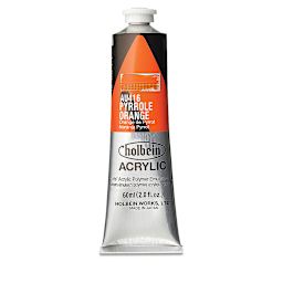 Holbein Heavy Body Artist Acrylics - Pyrrole Orange, 60 ml tube