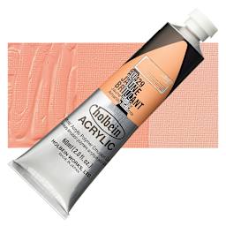 Holbein Heavy Body Artist Acrylic Paint - Jaune Brilliant, 60 ml tube and swatch