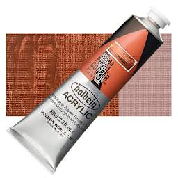 Holbein Heavy Body Artist Acrylic Paint - Pearl Copper, 60 ml tube and swatch