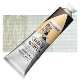 Holbein Heavy Body Artist Acrylic Paint - Pearl Red, 60 ml tube and swatch