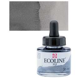 Ecoline Liquid Watercolor with Dropper - Cold Gray, 30 ml jar and swatch