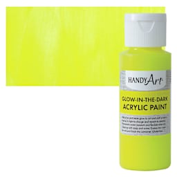 Handy Art Glow-in-the-Dark Paint - Yellow - Bottle and Swatch
