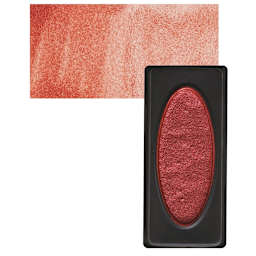 Richeson Collegiate Semi-Moist Metallic Watercolor - Red and swatch