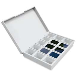 Daniel Smith Half Pan Watercolor Set - Blues: Serene to Dramatic