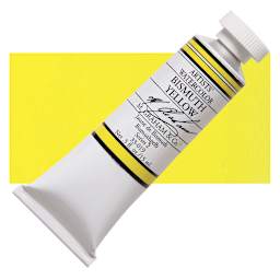 M. Graham Artists' Watercolor - Bismuth Yellow, 15 ml Tube and swatch