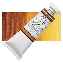 M. Graham Artists' Watercolor - Nickel Quinacridone Gold, 15 ml Tube and swatch