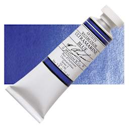 M. Graham Artists' Watercolor - Ultramarine Blue, 15 ml Tube and swatch