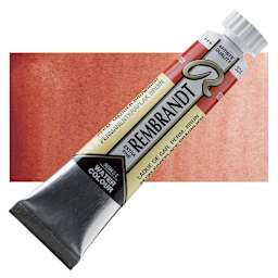 Rembrandt Artist Watercolor - Permanent Madder Lake Brown, 20 ml tube and swatch