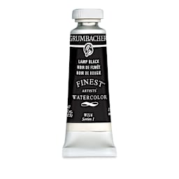 Grumbacher Finest Artists' Watercolor - Lamp Black, 14 ml tube