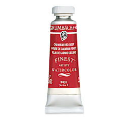 Grumbacher Finest Artists' Watercolor - Cadmium Red Deep, 14 ml tube