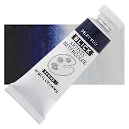 Blick Artists' Watercolor - Delft Blue, 14 ml tube and swatch