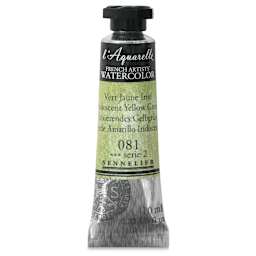 Sennelier French Artists' Watercolor - Iridescent Yellow Green, 10 ml Tube