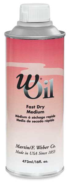 Weber wOil Water Mixable Oil Color Mediums - Front of 16 oz Fast Dry Medium can