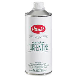 Utrecht Gum Spirits Turpentine - Front view of 32 oz can
