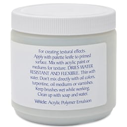 Utrecht Pumice Stone Gel Medium - Pint Jar, features