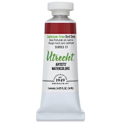 Utrecht Artists' Watercolor Paint - Cadmium-Free Red Deep, 14 ml, Tube (Front)