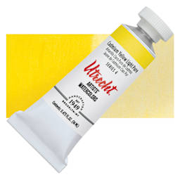 Utrecht Artists' Watercolor Paint - Cadmium Yellow Light, 14 ml tube and swatch
