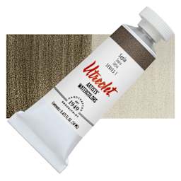 Utrecht Artists' Watercolor Paint - Sepia, 14 ml tube and swatch