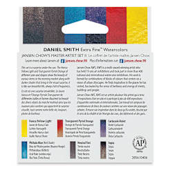 Daniel Smith Extra Fine Watercolor - Jansen Chow Master II back of package