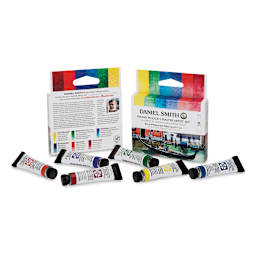 Daniel Smith Extra Fine Watercolor - Milind Mulick Master Artist, Set of 6, 5 ml Tubes (Tubes with front and back of packaging)