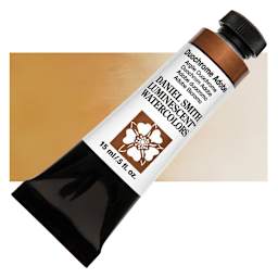 Daniel Smith Luminescent Watercolor - Duochrome Adobe, 15 ml, Tube and swatch