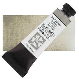 Daniel Smith Extra Fine Watercolor - Gray Titanium, 15 ml tube and swatch