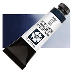 Daniel Smith Extra Fine Watercolor - Indigo, 15 ml Tube and swatch