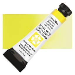 Daniel Smith Extra Fine Watercolor - Lemon Yellow, 5 ml Tube and swatch