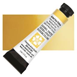 Daniel Smith Extra Fine Watercolor - Nickel Azo Yellow, 5 ml Tube and swatch