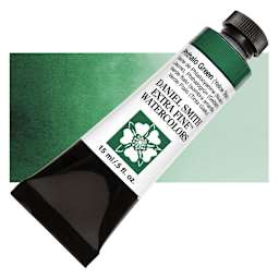 Daniel Smith Extra Fine Watercolor - Phthalo Green Yellow Shade, 15 ml Tube and swatch