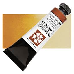 Daniel Smith Extra Fine Watercolor - Quinacridone Gold, 15 ml Tube and swatch