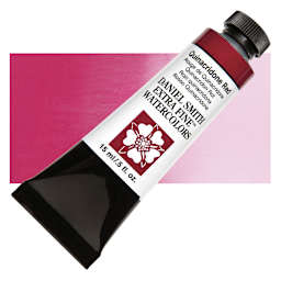 Daniel Smith Extra Fine Watercolor - Quinacridone Red, 15 ml Tube and swatch