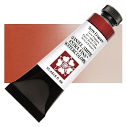 Daniel Smith Extra Fine Watercolor - Terre Ercolano, 15 ml Tube and swatch